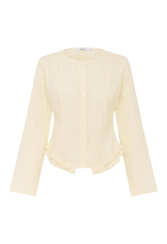 Ruffle-Hem Blouse Burro