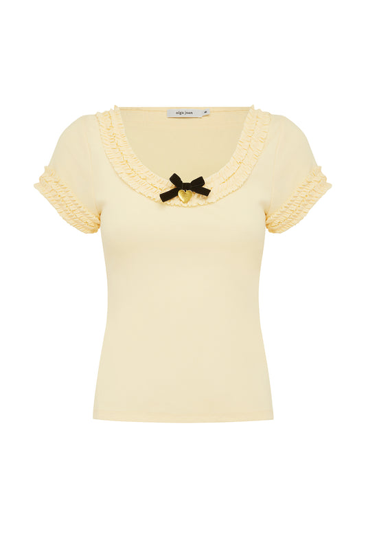Ruffle Top Crema