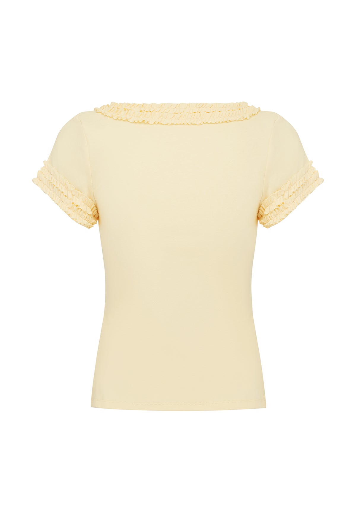 Ruffle Top Crema
