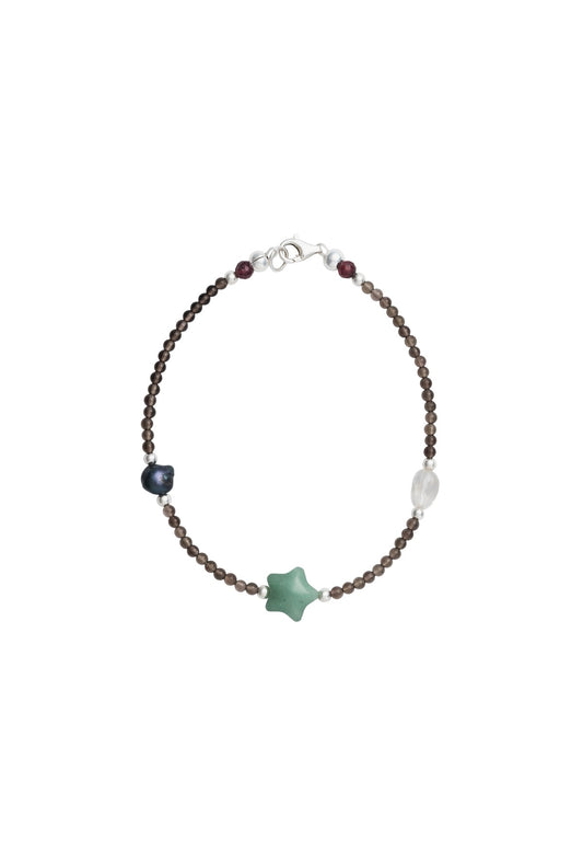 Sun Ray Astra Bracelet Smoky Quartz