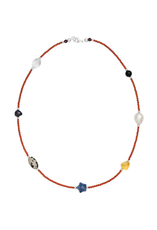 Sun Ray Astra Necklace Carnelian