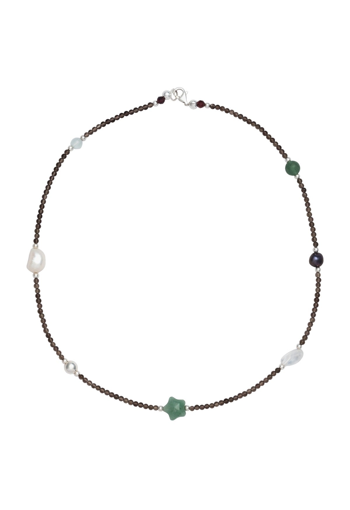 Sun Ray Astra Necklace Smoky Quartz