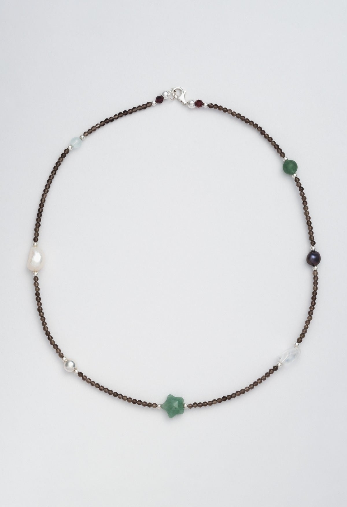 Sun Ray Astra Necklace Smoky Quartz