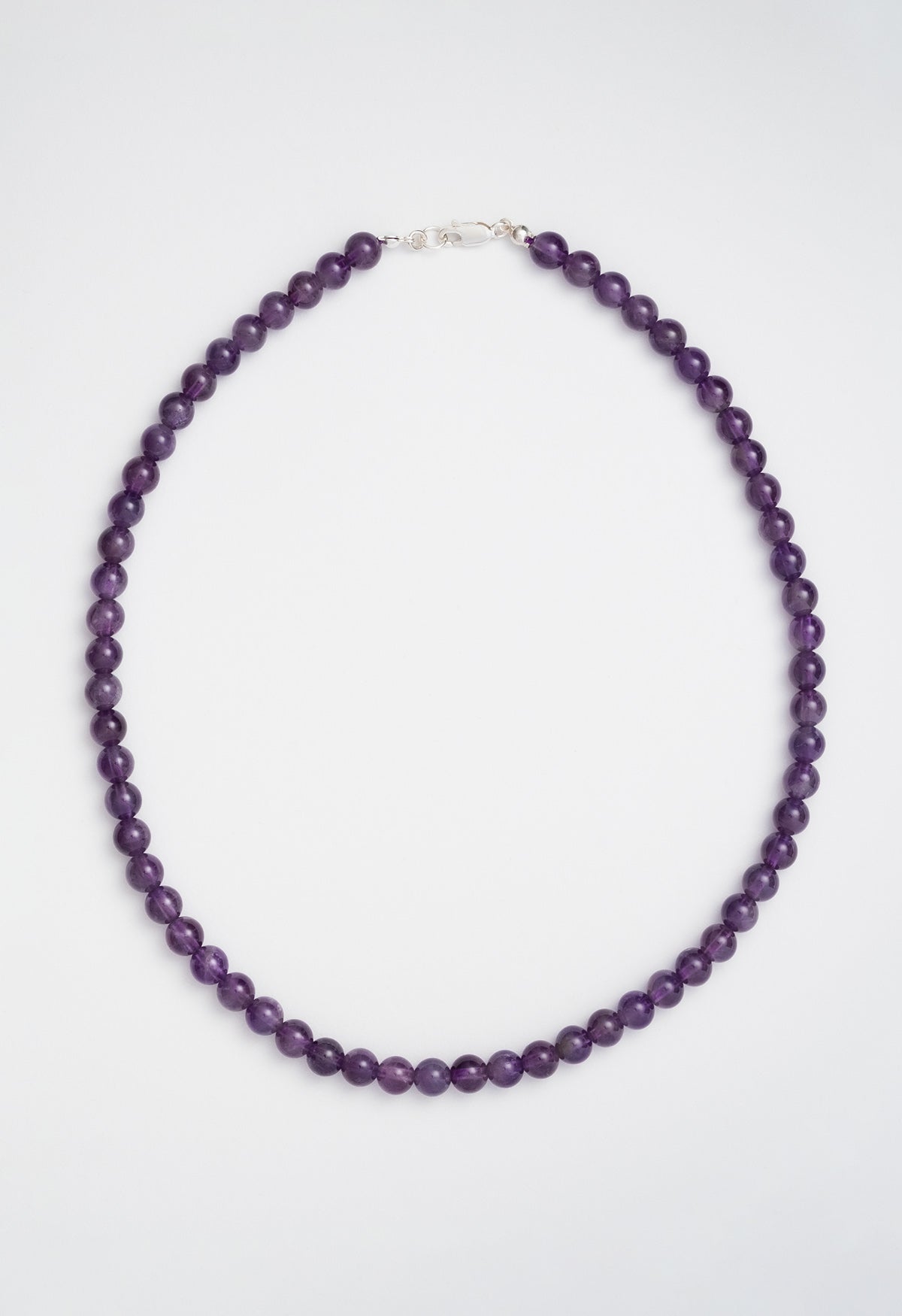 Sun Ray Necklace Amethyst Silver 6mm