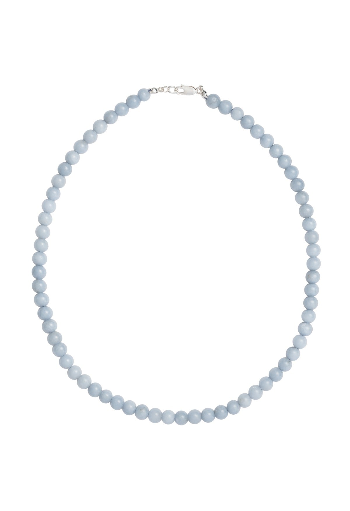 Sun Ray Necklace Angelite Silver 6mm