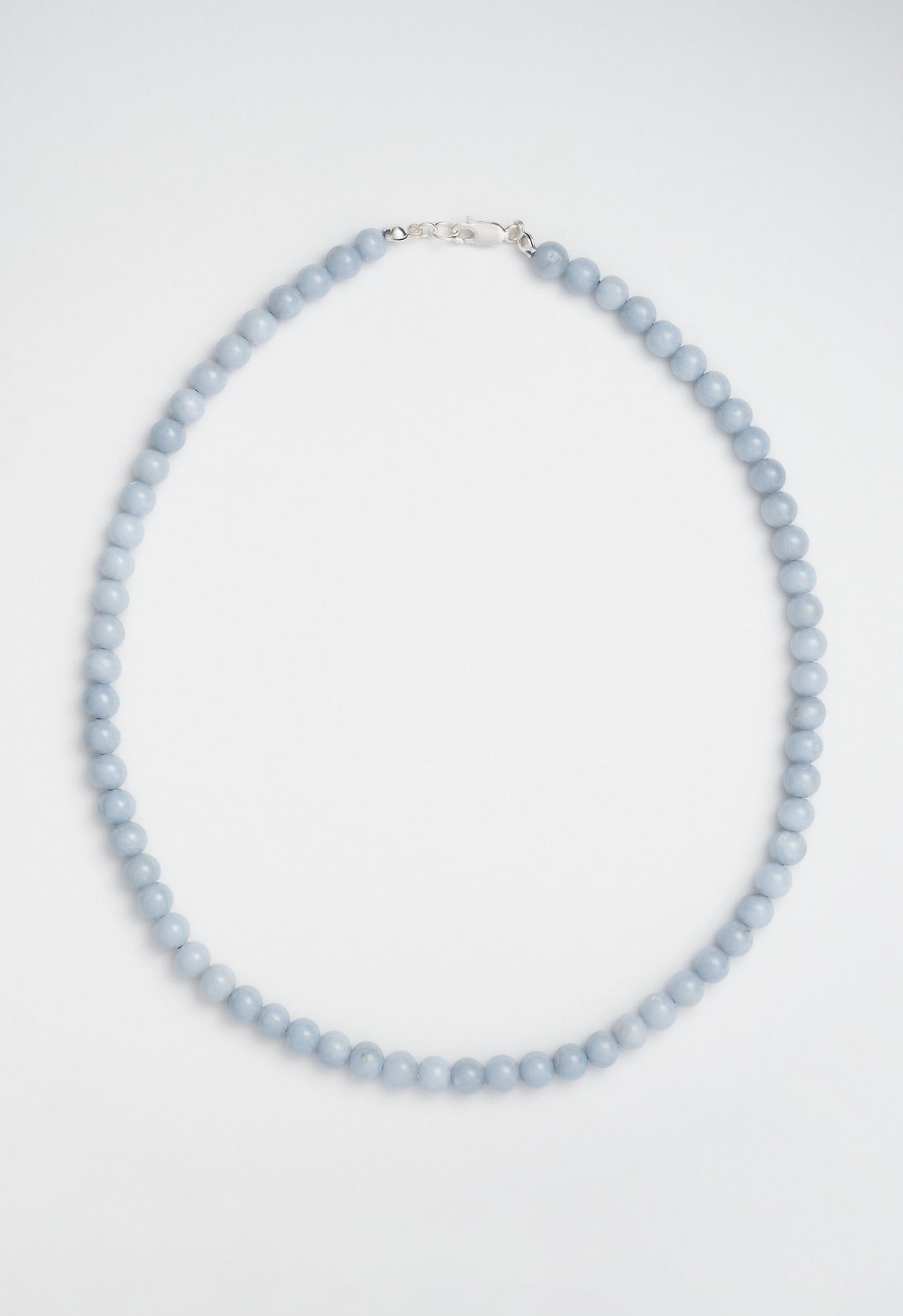 Sun Ray Necklace Angelite Silver 6mm