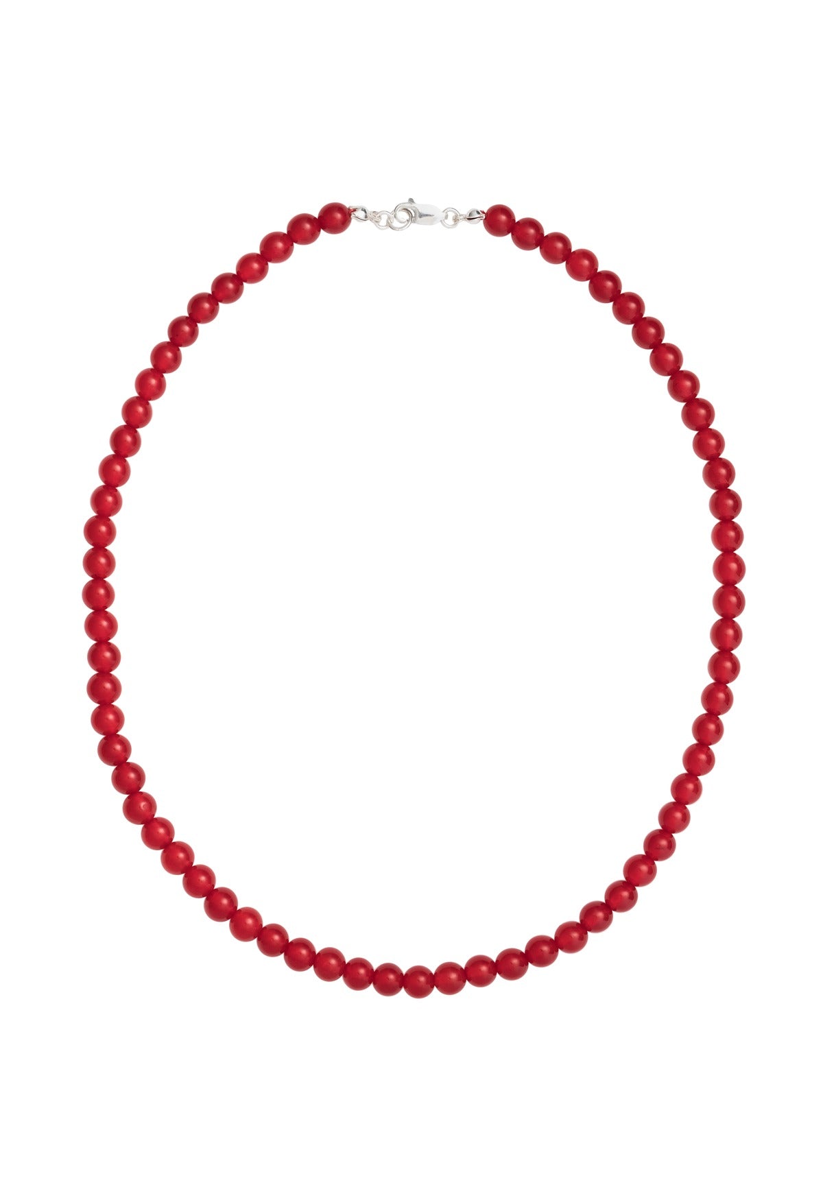 Sun Ray Necklace Carnelian Silver 6mm