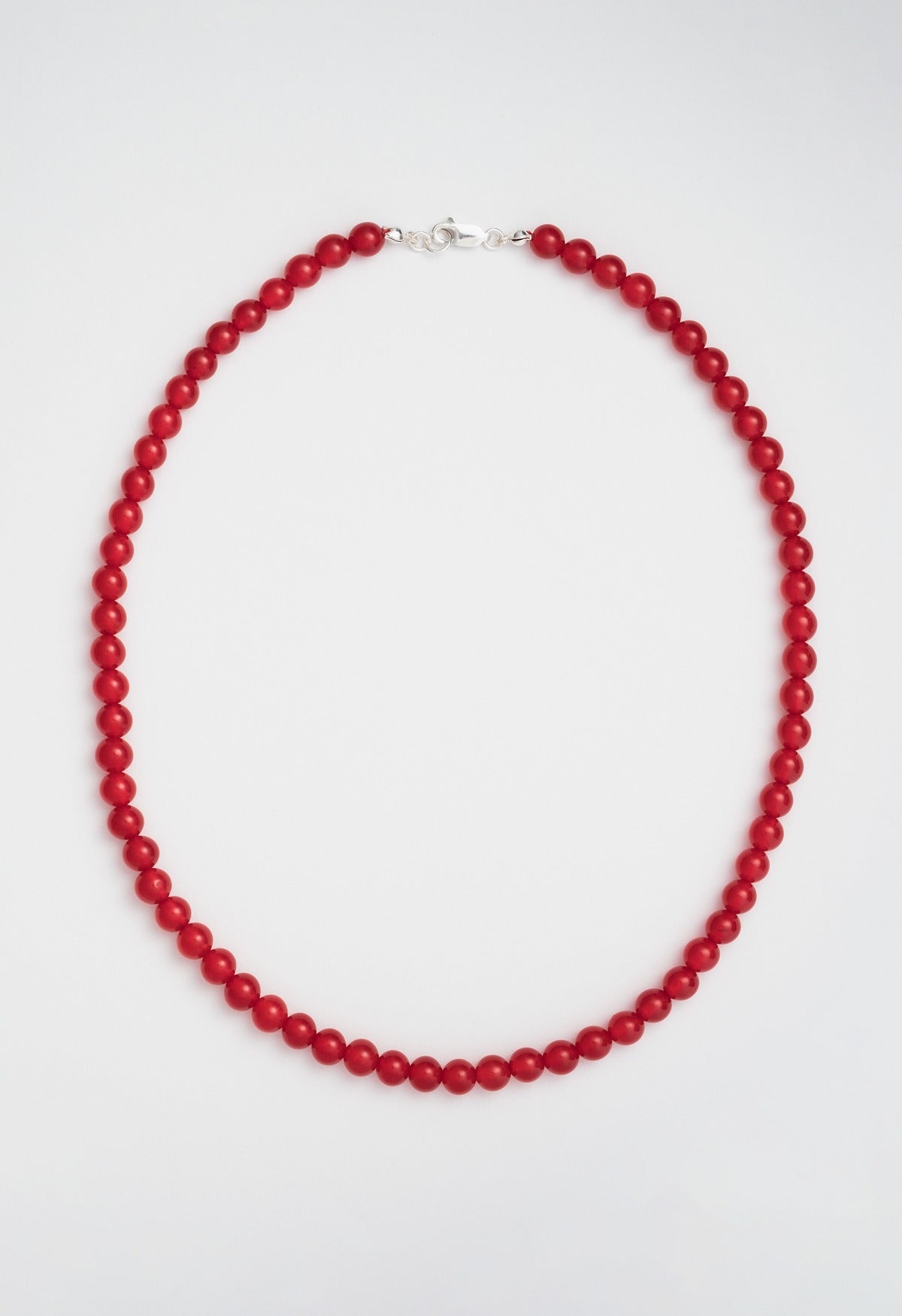 Sun Ray Necklace Carnelian Silver 6mm