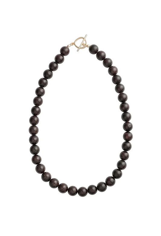 Sun Ray Necklace Garnet Gold 10mm