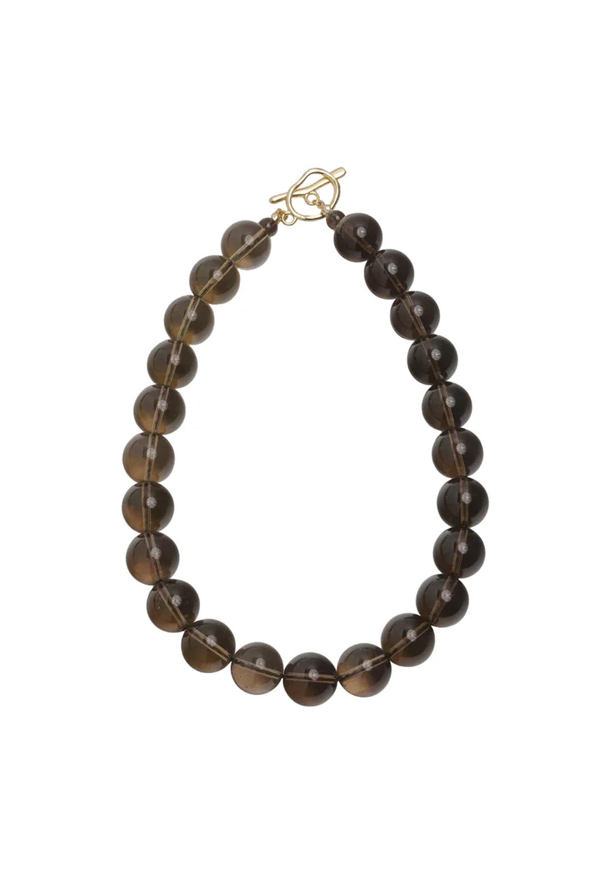 Sun Ray Necklace Smoky Quartz 16mm