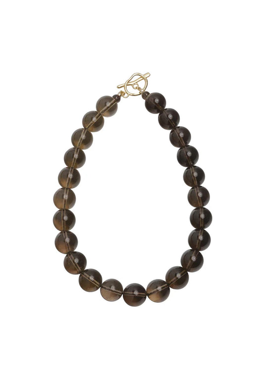 Sun Ray Necklace Smoky Quartz 16mm