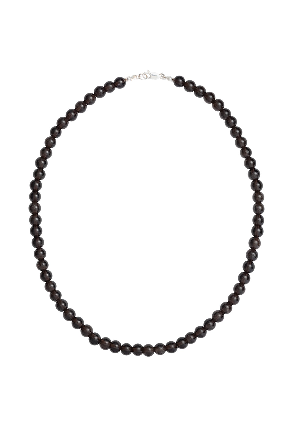 Sun Ray Necklace Smoky Quartz Silver 6mm