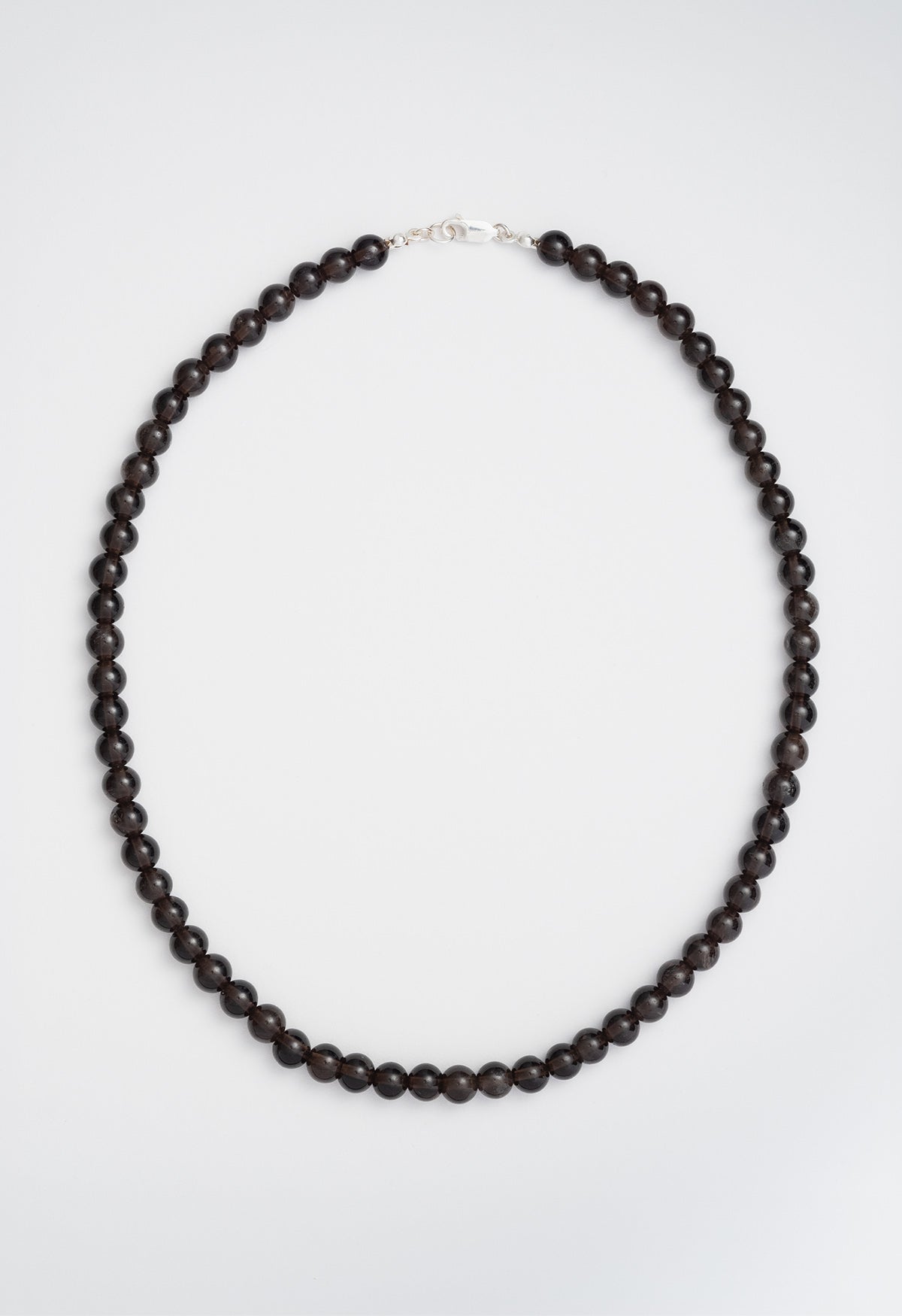 Sun Ray Necklace Smoky Quartz Silver 6mm