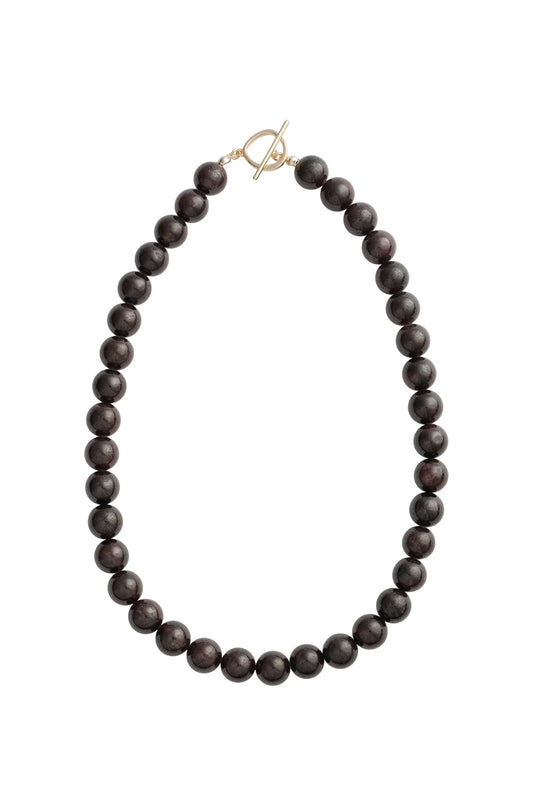 Olga Joan Sun Ray Necklace Garnet Gold (M)