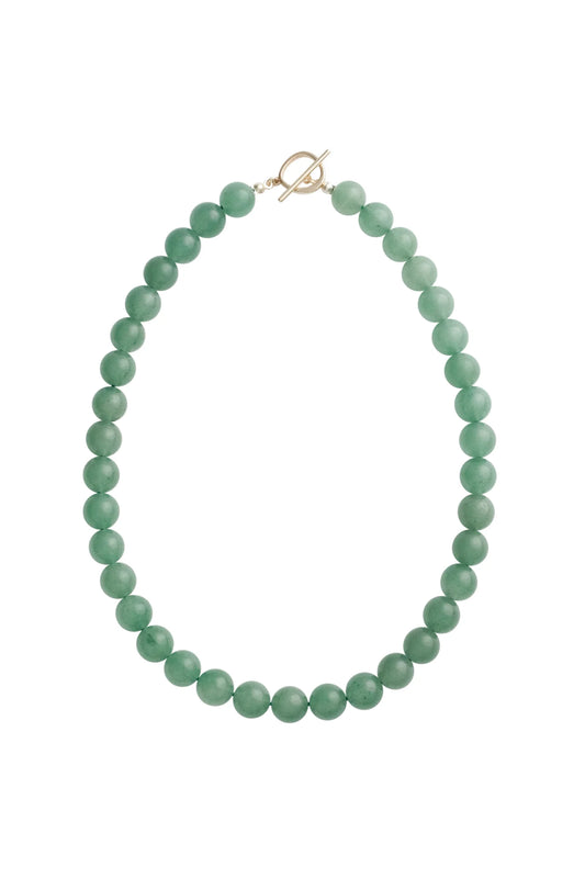 Olga Joan Sun Ray Necklace Aventurine Gold (M)