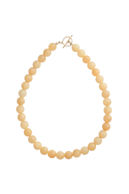Olga Joan Sun Ray Necklace Yellow Jade Gold (M)