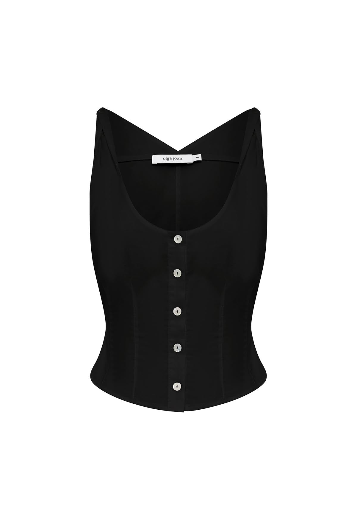 Twist Shoulder Bustier Nera