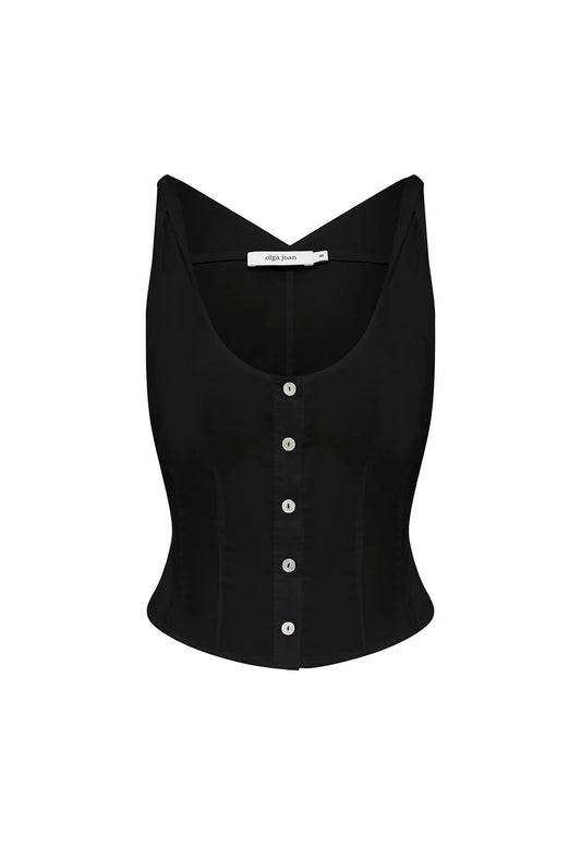 Twist Shoulder Bustier Nera