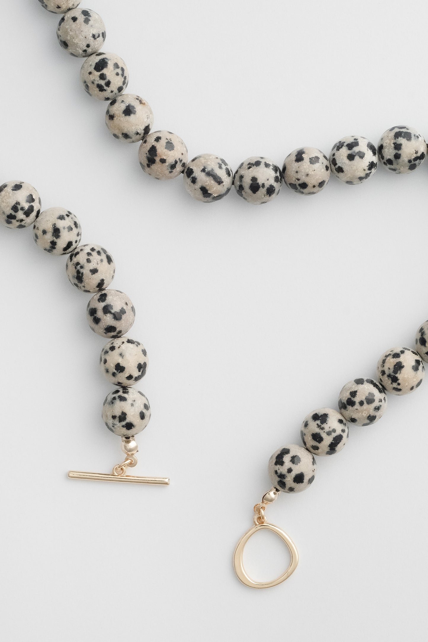 Olga Joan Sun Ray Necklace Dalmation Jasper Gold (M)