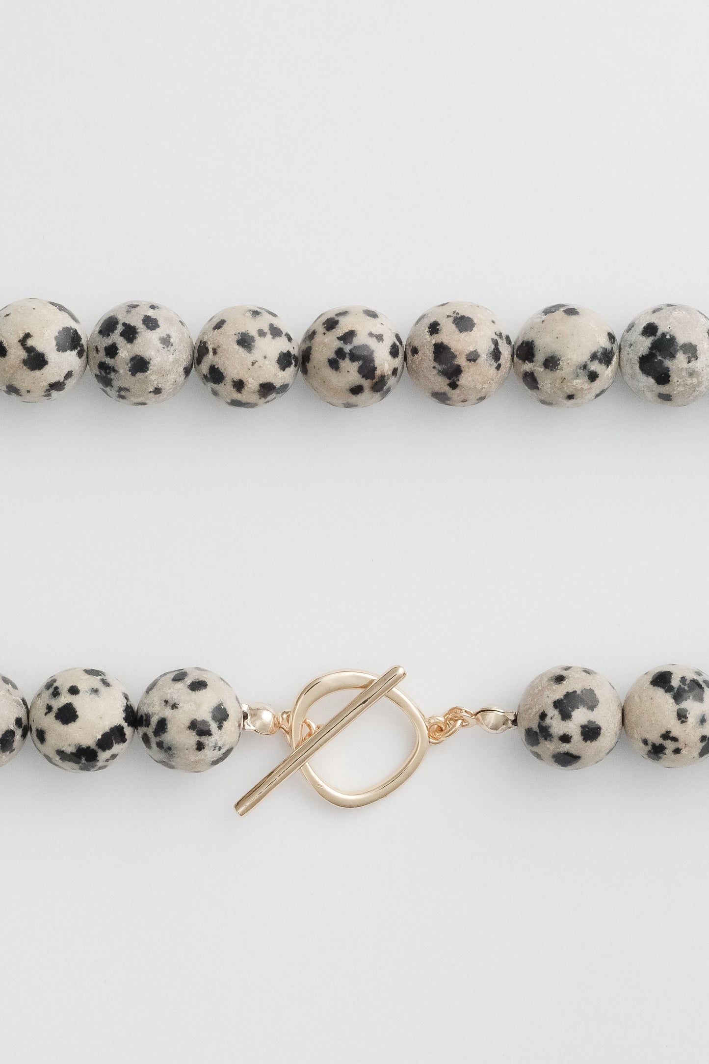 Olga Joan Sun Ray Necklace Dalmation Jasper Gold (M)