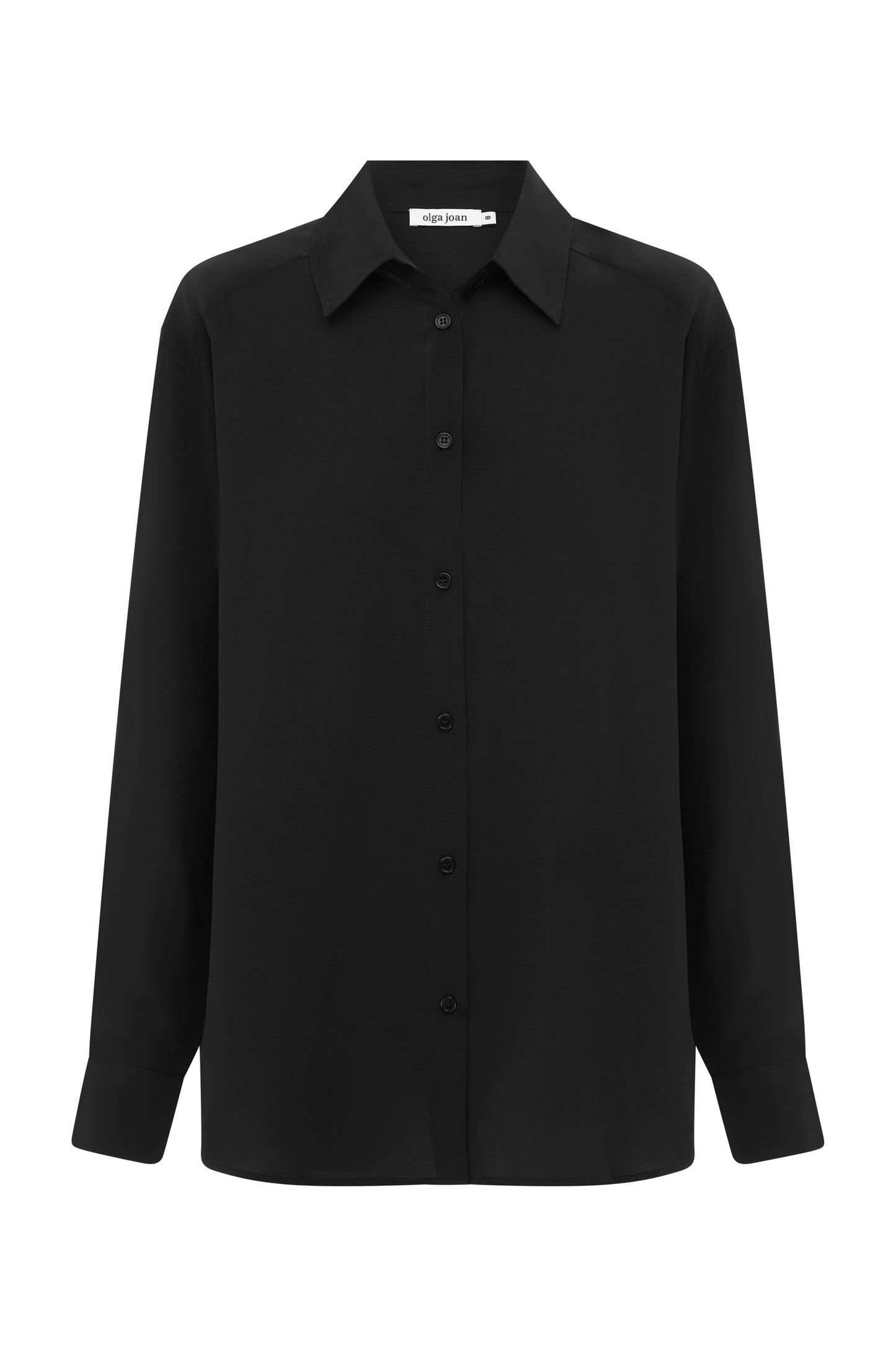Relaxed Long Sleeve Silk Shirt Nera